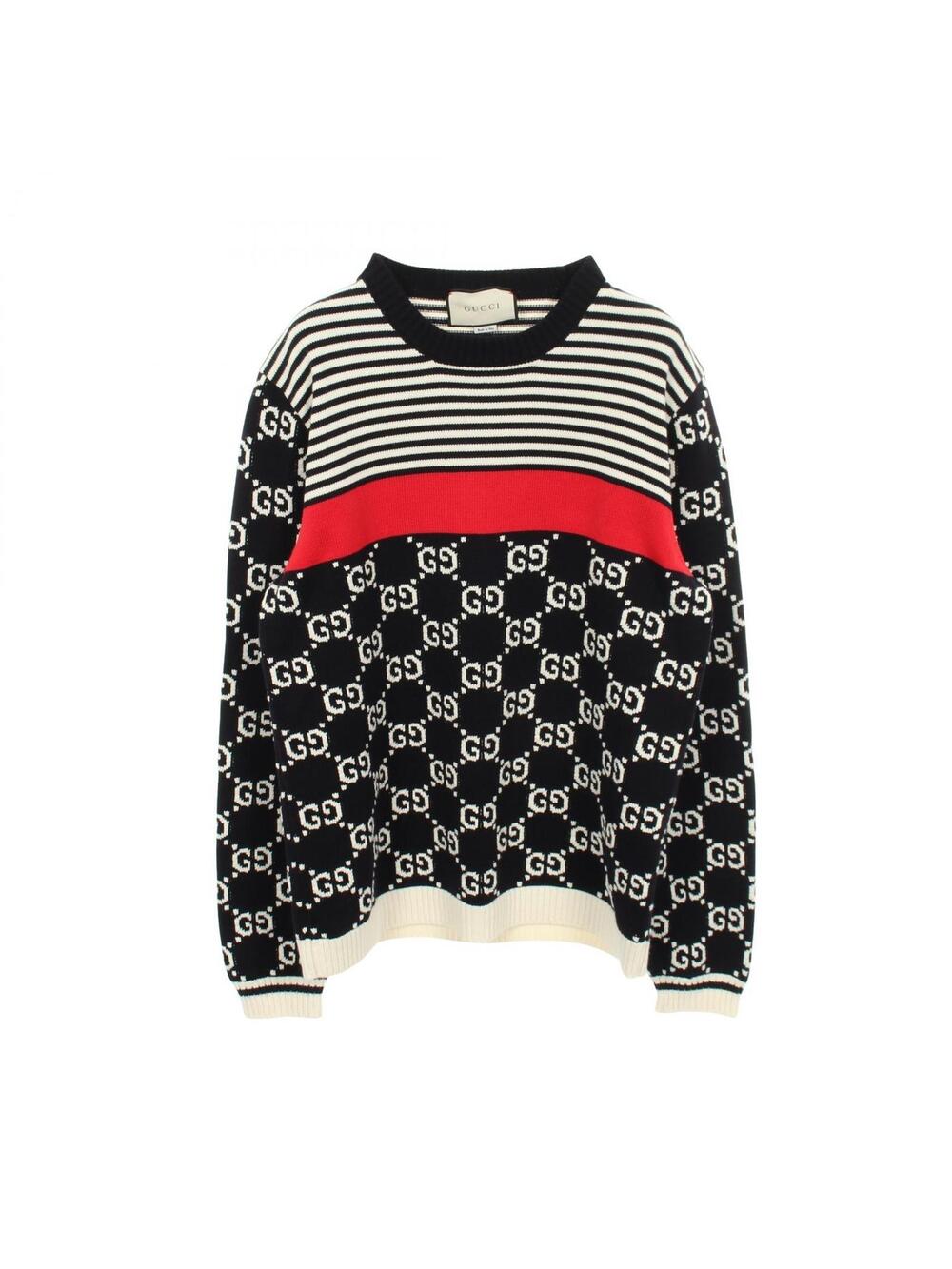 Gucci Gg Jacquard Border Knitwear #318262G60B
